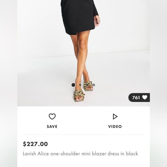 Lavish Alice One Shoulder Asymmetric Shoulder Dress - Picture 5 of 5